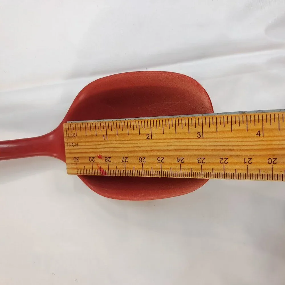 Dansk red serving spoon solid melamine red plastic cooking utensil scoop Vintage